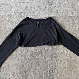 ALO Yoga Black Crop Long Sleeve Crop Top